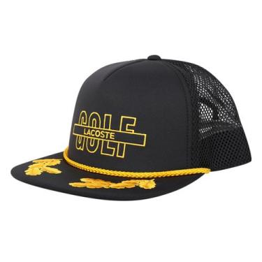 Imagem de Boné Lacoste Aba Reta Snapback Masculino, Preto, Único