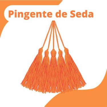 Imagem de Pingente De Seda Tassel - Franja - Laranja Neon - Com 20 Unidades - Ny