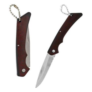 Imagem de Canivete de Bolso Dobrável Cabo de Madeira Tipo Campeiro - Western