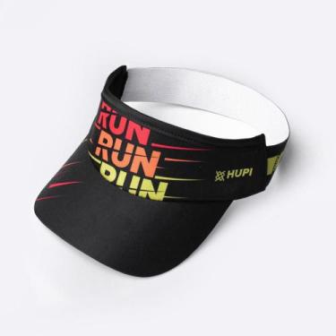 Imagem de Viseira para Corrida Hupi Running Is My Life, Preto