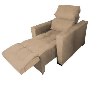 Imagem de Poltrona do Papai Retrátil e Reclinável Madri Capuccino - Beatriz Deco