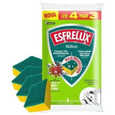 Imagem de Esponja Multiuso Santa Maria Esfrelux De Poliuretano 4un