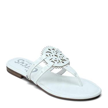 Imagem de Circus NY by Sam Edelman Sandália feminina Canyon Flat, Patente branca brilhante, 9 Wide
