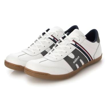Imagem de MOBUS(モーブス) Tênis masculino feminino casual de couro Finster, S.wht/carvão, 41 BR