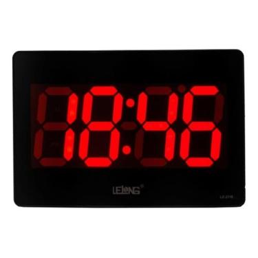 Imagem de Relógio De Parede Mesa Led Grande Calendário Lelong Le-2116 - Tz