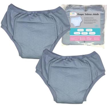 Imagem de Roupa Íntima Geriátrica Algodão Segura Escapes Urina 2un CZ - Minha Es