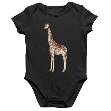 Imagem de Body Bebê Algodão Girafa - Foca na Moda, Preto, P