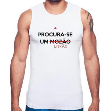 Imagem de Regata Procura-se um Litrão - Foca na Moda, Branco, GGG