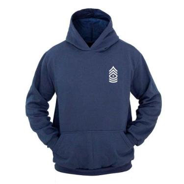 Imagem de Moletom Masculino Canguru Ragor Estampa Patente Capuz, P, Azul