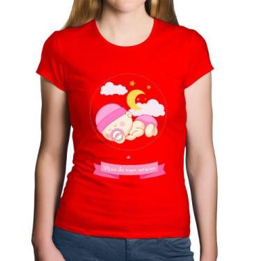 Imagem de Baby Look Algodão Mãe de uma menina - Foca na Moda, Vermelho, GGG