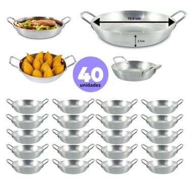 Imagem de Kit panelinha frigideirinha tamanho medio para porção fritas 40 uni - 