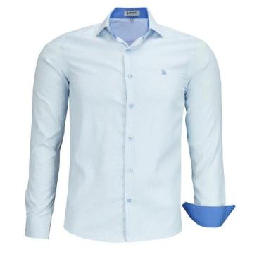 Imagem de Camisa Microleve social manga longa adulto original Amil AZ BB, Azul b