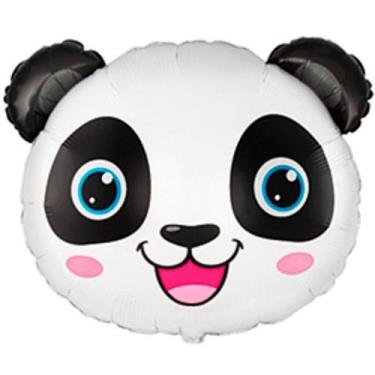 Imagem de Balão de Festa Metalizado 25'' 63cm - Panda Head - 1 unidade - Flexmet