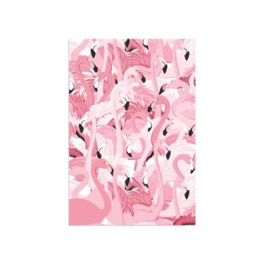 Imagem de Placa Decorativa MDF Flamingos Tropicais 30x40cm - Quartinhos