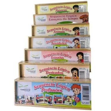 Imagem de Jogos Educativos Conjunto 7 Sequência Lógicas P/ Raciocínio - Fundamen