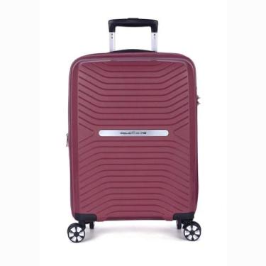 Imagem de Mala Viagem Pequena Bordo Expansível Pp Roda 360 Polo King, Vinho, Mf1