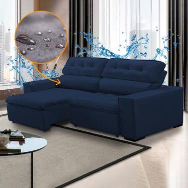 Imagem de Sofá Impermeável Retrátil Reclinável Chicago 230 Cm Mola Bonnel D26 Ve