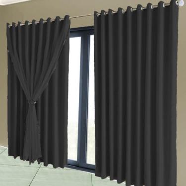 Imagem de cortina apartamento blackout Lisboa sala 2,80 x 2,30 bege - Bravin Cor