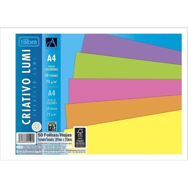 Imagem de Caderno Colado Criativo A4 Lumi Académie 50 Folhas 5 Cores Faber-castell