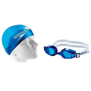 Imagem de Kit de Natação Speedo Swing Jr, Azul, Unico