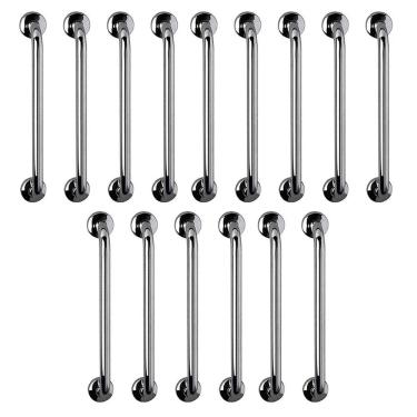 Imagem de Barra de Apoio 60cm Aço Inox Kit 15 Unidades Banheiro Box Idoso Gestante Deficiente Escada Suporte Corrimao Resistente Acessibilidade Segurança