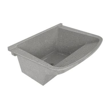Imagem de Tanque de Lavar Roupa em Mármore Sintético Granitado 55x41cm - AJ Rora