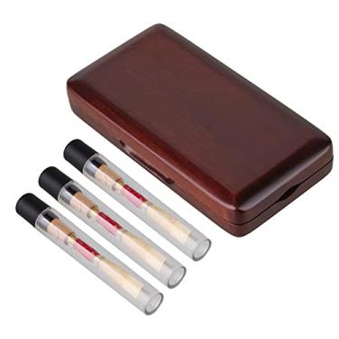 Imagem de BQLZR Palhetas de Oboé de bambu de reposição com caixa de armazenamento de madeira para instrumentos pacote com 3