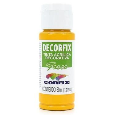Imagem de Tinta Decorfix Acrílica Fosco 60ml - Corfix, 308 AMARELO OURO