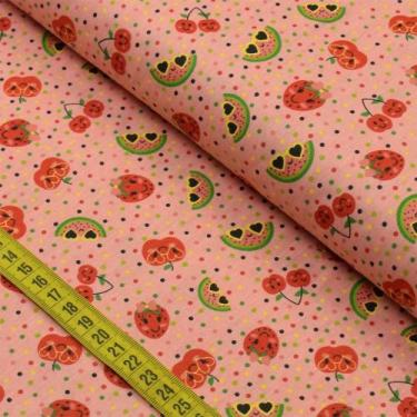 Imagem de Tecido Estampado Para Patchwork - Frutinhas Vermelhas (0,50X1,40) - CÍ