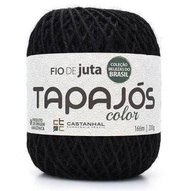 Imagem de Fio de Juta Colorido Tapajós 200g - 166 Metros - Castanhal, PRETO