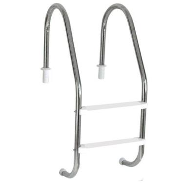 Imagem de Escada para Piscina Tradicional 2" em Aço Inox 2 Degraus Anatômicos em