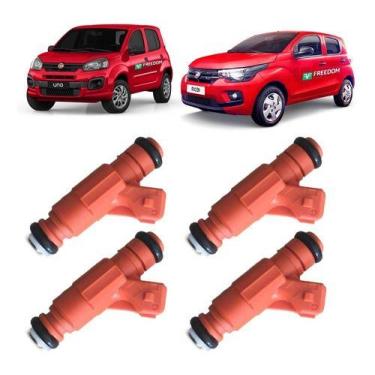 Imagem de Bico injetor fiat mobi uno 1.0 2017 á 2020 - 55258534 - kit c/ 4 unida