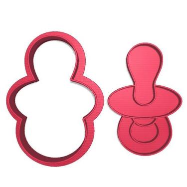 Imagem de Cortador Marcador Biscoito Pasta Chupeta Bebê Cute - DOCE IMPRESSO, 9,