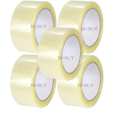 Imagem de 5 Fitas Adesivas 45mm X 100 metros - 5 Rolos - NoBrand