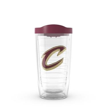 Imagem de Tervis Copo de viagem NBA Cleveland Cavaliers - Logotipo primário feito nos EUA Copo de viagem com isolamento térmico de parede dupla mantém as bebidas frias e quentes, 473 ml, clássico