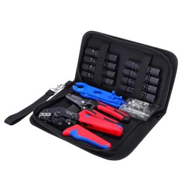 Imagem de Meowlian Kit de Ferramentas de Crimpagem de Painel Solar Fotovoltaico com Decapador de Fios E 8 Pares de Conectores Solares E 1 Par de Chave Inglesa de Conector Solar, Ferramenta de Crimpagem para Cab