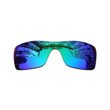 Imagem de Vonxyz Lentes de reposição para óculos de sol Oakley Batwolf OO9101 - Jade MirrorCoat polarizado