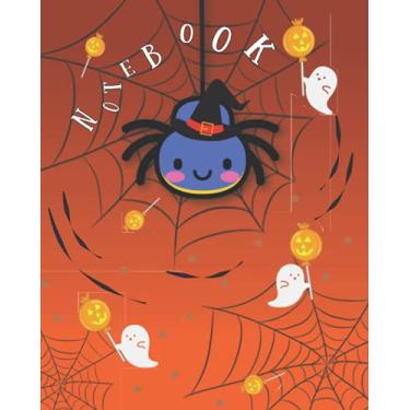 Imagem de Halloween cute spider notebook: Composition Journal with line for work study note