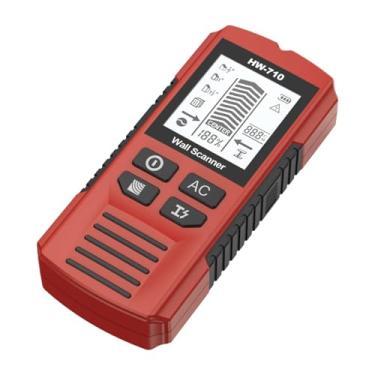 Imagem de Ioensy Scanner de parede localizador de pinos 5 em 1 com alarme de áudio multifuncional para instalação de tela LCD de TV, Vermelho