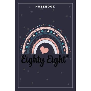Imagem de Notebook Journal Eighty Eight Year Birthday Rainbow Party Boho Family 88 Year Old: Meeting, Goals, Work List, Financial,6x9 in, Happy, Goal, Life, Gym, Personal Budget