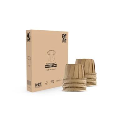 Imagem de UPrise Foods Copos de porção compostáveis de 28,3 g (copos para suflê, copos de remédios, copos de amostra) | Certificado FSC, certificado BRCGS, certificado AMFORI/BSCI