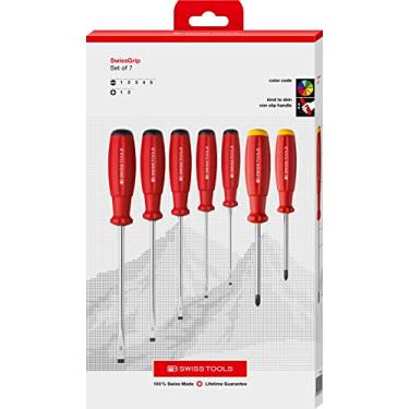 Imagem de PB Swiss Tools - Chave de fenda SwissGrip para parafusos com fenda e Philips, modelo #8250.CBB, conjunto em uma caixa de papelão, chaves de fenda