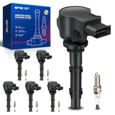 Imagem de KAX conjunto de desempenho oem de 6 bobinas de ignição uf535 e vela de ignição de irídio duplo adequada para mercedes-benz e350 c300 glk350 ml350 c230 s550 base s550 gl450 c280 c350 clk350 e550 slk3