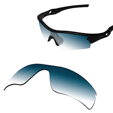 Imagem de Glintbay Lentes de óculos de sol de substituição 100% precisas para Oakley Radar Path/Radar Path Asian Fit (AF) - degradê azul polarizado