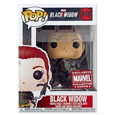 Imagem de POP! Marvel Collector Corps Exclusive Black Widow #619 com capa protetora