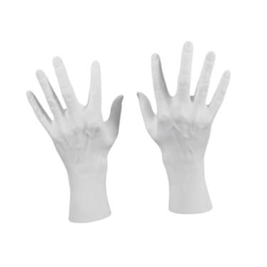 Imagem de Colaxi Masculino mão manequim modelo jóias organizador relógio suporte diy artesanato anéis organizador suporte mãos falsas para decoração de casa desktop , Branco