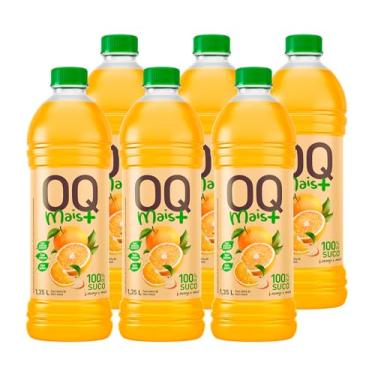 Imagem de Suco OQ Mais+ PET 1,35 litros sem adição de açúcar e conservantes (Pack 6 Unid, Laranja + Maçã)