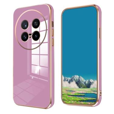 Imagem de Wousunly Capa de silicone rosa compatível com vivo X200 Pro, revestimento para vivo X200 Pro, capa fina e macia à prova de choque (roxa)