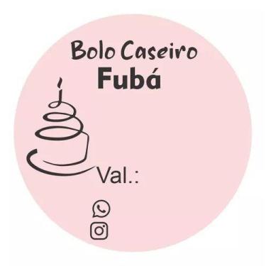 Imagem de 500 Etiquetas Personalizada 40x40mm Para Bolo Pães E Doces - Etiquetas