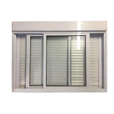 Imagem de Veneziana integrada manual 1,00 x 1,50 alumínio branco - Alfa Esquadri